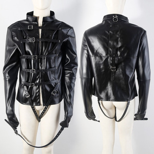 Traje <span class=keywords><strong>de</strong></span> Cuero Sexy para Hombre, Atuendo Erótico <span class=keywords><strong>de</strong></span> Bondage, Equipo SM para Juegos Sexuales, Disfraz Ajustado <span class=keywords><strong>de</strong></span> Reina, Traje <span class=keywords><strong>de</strong></span> Rendimiento, Camisón <span class=keywords><strong>de</strong></span> Compresión - Product Image 1