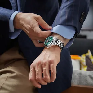 Reloj Mecánico Automático para Hombre Mark Fairwhale, Diseño Tri Compax con Fecha, Resistente al Agua, Luminoso, Diseño Starlight, Modelo FW-6055 - Product Image 6