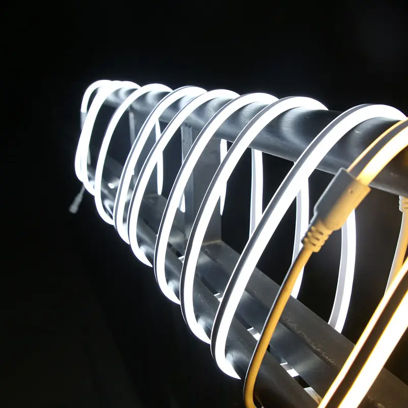 Lampu Neon LED panjang 5M, lampu LED Strip dekorasi Natal dengan tali