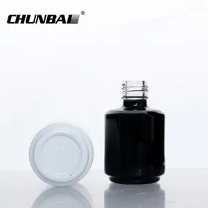 Custom Unique 3ml 5ml 7ml 9ml 10ml 15ml matte black white Empty gel Nail Polish Bottle With Cap