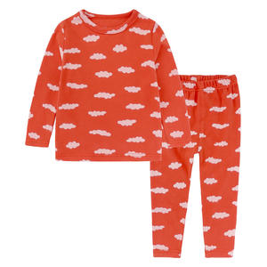 INS Kids Tales Estilo casual <span class=keywords><strong>Ropa</strong></span> para niños Pijamas pequeños medianos Conjunto Pestañas Nube <span class=keywords><strong>Algodón</strong></span> cepillado <span class=keywords><strong>Ropa</strong></span> <span class=keywords><strong>de</strong></span> casa para niños - Product Image 2