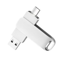 Nouveau 128GB 256GB 512GB 1TB 2 en 1 USB-C 3.0 Clé USB en métal 64GB Type C Clé USB pour Android PC portables