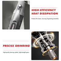 Outil rotatif micro sans fil rechargeable portable à 5 vitesses pour gravure, polissage, découpe et perçage