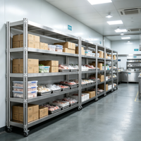 Étagères de rangement en acier inoxydable pour machines de cuisine, étagères robustes en acier inoxydable