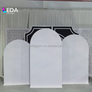 Arche de toile de fond blanche LEDA pour événements, fêtes et mariages – Offre spéciale - Product Image 2