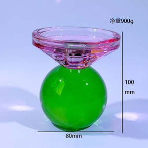 Temizle taşınabilir kristal mumluk ev dekorasyon için kesim cam şamdan için yemek masası zarif fener & kavanoz tutucu - Product Image 4