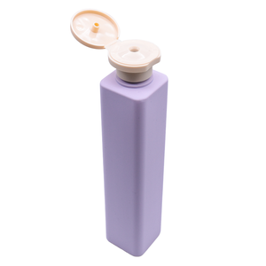 Bouteille de lotion corporelle et de <span class=keywords><strong>shampoing</strong></span> personnalisée en plastique <span class=keywords><strong>violet</strong></span> PE de 250 ml, design personnalisé, toucher doux, emballage biodégradable - Product Image 4