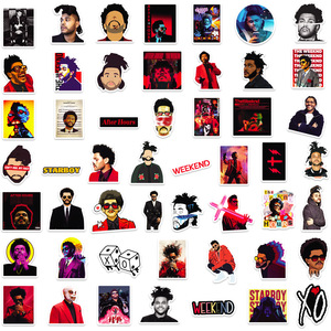 50 Pegatinas de Vinilo de <span class=keywords><strong>The</strong></span> Weeknd <span class=keywords><strong>Starboy</strong></span> para Fans, para Álbumes de Recortes, Teléfonos y Laptops, Pegatinas de Música Pop - Product Image 3