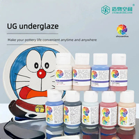Chrysanthos Ug Peinture sous-glaçure pour céramique, Pigment pour pot de fleurs peint à la main, Glaçure haute température 60ml, DIY Fait main