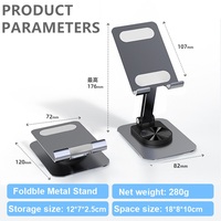 360 Rotation Portable en alliage d'aluminium réglable support de téléphone portable bureau à domicile paresseux Portable support de téléphone support en métal