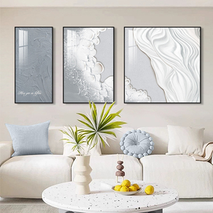 Pinturas al óleo pintadas a mano para sala de estar decorativas ondas tridimensionales porche pasillo Mural textura gruesa pintura abstracta - Product Image 6