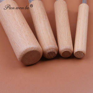 4 pièces coupe-trou semi-rond manche en bois polymère argile poinçon pour coupe-céramique <span class=keywords><strong>poterie</strong></span> sculpture Art fournitures - Product Image 5