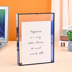 Khung ảnh Acrylic đầy màu sắc tùy chỉnh với thiết kế hiện đại-Có sẵn màu xanh và hồng để trưng bày ảnh - Product Image 1