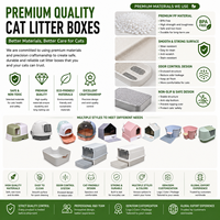 Meuble de toilette pour chat moderne, style salle de bain intérieure, avec bac à litière dissimulé, facile à nettoyer et rangement intégré