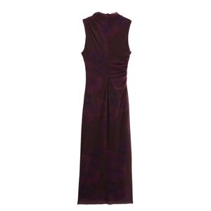 Vestido Midi de Verano para Mujer, Diseño Vintage, Textura Sedosa, Sin Mangas - Product Image 4