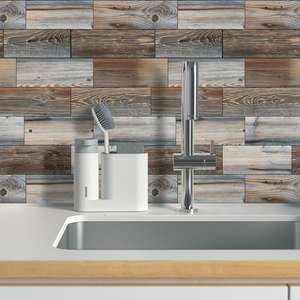 Revestimiento de Pared de PVC con Aspecto de Madera, Impermeable, Resistente al Aceite y al Fuego, Adhesivo Autoadhesivo para Paredes - Product Image 3