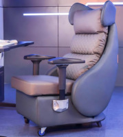 Fauteuil de jeu moderne en métal avec accoudoirs réglables et dossier inclinable pour les familles, les hôtels d'e-sport ou les cafés internet