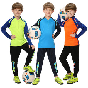 Grosir Pabrik Setelan Latihan Sepak Bola Anak Laki-laki dan Perempuan Lengan Panjang Pakaian Olahraga Cetak Transfer Panas 100% Poliester - Product Image 4
