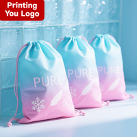 Sac à dos moyen imperméable en polyester avec logo personnalisé, impression promotionnelle, sac à cordon 20-38L