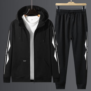 Logo personnalisé 2025 nouveau costume de sport hommes orteil coton résistant sergé pull à col rond avec couleur orteil pantalon décontracté confortable - Product Image 1