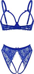 Avidlove kadın egzotik 2-Piece seksi kesme dantel firma kontrolü ve nakış dekorasyon ile iç çamaşırı seti yaramaz sutyen külot - Product Image 6