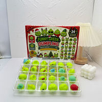 Calendrier de l'Avent 2026 : Boîte Mystère de Noël TPR à Montée Lente, Mignons Jouets Squishy Aléatoires à Presser, Calendrier de l'Avent Bao Bun, Jouets Fidget à Presser