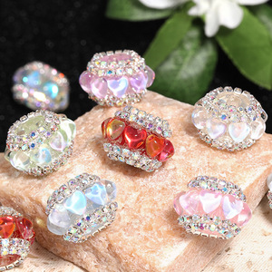 Industrie lourde amour eau avec grand trou bricolage perle roue perle plate accessoires décoratifs créatifs perles en vrac - Product Image 1