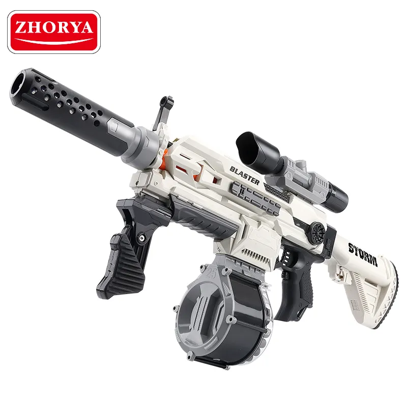 Zhorya 40 rounds plastic cool large capacity magazine electric guns weapons eva foam soft bullet gun toy