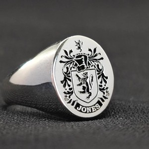 Anello con sigillo con <span class=keywords><strong>stemma</strong></span> quadrato 316l in acciaio inox Pvd 18k placcato oro gioielli famiglia <span class=keywords><strong>stemma</strong></span> anello personalizzato inciso araldica - Product Image 5
