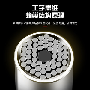 Juego de Llaves de Tubo Multifuncionales de Colores Mágicos, Herramienta Eléctrica Combinada para Reparación de Automóviles - Product Image 2