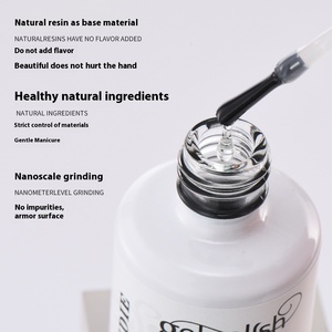 Sơn gel UV trị liệu ánh sáng LED lâu trôi, kiểu Pháp, chống xước, lớp phủ bóng và lớp nền cao su - Product Image 4