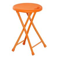 Tabouret de bar pliable rond en plastique, best-seller, avec pieds en métal, chaise pliable portable pour jardin C0037