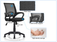 Chaises de bureau ergonomiques en maille modernes pour cadres, prix d'usine, avec garantie de 2 ans et hauteur réglable