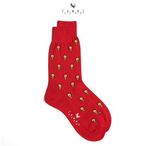 <span class=keywords><strong>Chaussettes</strong></span> Formelles en Tricot pour Hommes Personnalisées Antibactériennes Rouge Vif Design Coloré pour Usage Professionnel et Quotidien - Product Image 2
