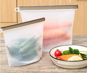 Food Grade Storage Bags Reusable Freezer Silicone Fridge Food Vegetables Bag for Packing Food