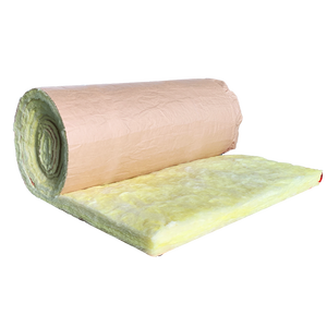 Rouleau d'isolation en <span class=keywords><strong>laine</strong></span> <span class=keywords><strong>de</strong></span> <span class=keywords><strong>verre</strong></span> ignifuge classe A1, non irritant, R188 80mm, recouvert <span class=keywords><strong>de</strong></span> papier kraft, pour la construction en Amérique du Sud - Product Image 1