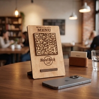 Support de menu NFC en bois
