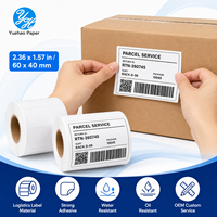 Rollo de Etiquetas Térmicas Autoadhesivas, Etiquetas Adhesivas Térmicas Directas de 60x40mm, Rollo de Etiquetas Térmicas Directas para Códigos de Barras