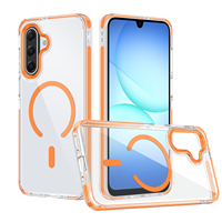 Coque de téléphone IVYMAX magnétique colorée à motif vague, la plus vendue, avec anneau de caméra en aluminium et coussin d'air en TPU PC pour Samsung Galaxy A17