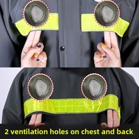 Ensemble imperméable réfléchissant pour la livraison à emporter et la randonnée, pantalon et veste, en tissu tricoté épais, vente en gros usine