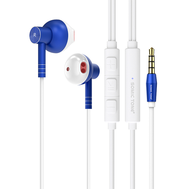 High Quality 3.5mm Interface Wired Earphones with Noise Cancelling Deep Bass Wide Flat Cable for Devices In-Ear Music Headphones
