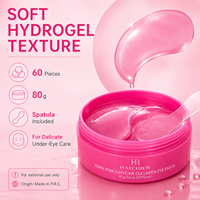 Private Label PDRN Roze Cafeïne Collageen Oogmasker Verhelderende Hydraterende Voedende Verstevigende Verkoelende Onderoogmasker