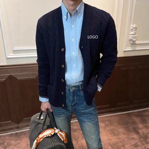 RL Raff Classic Basic Cardigan Heren Dames Casual V-hals Design Twist Breiwerk Winter Anti-Pilling 100% Katoen - Product Image 4