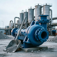Pompe centrifuge à boue de moyenne puissance 100 x 125 mm, à revêtement en caoutchouc, pour le transport de cendres et de scories de centrale électrique