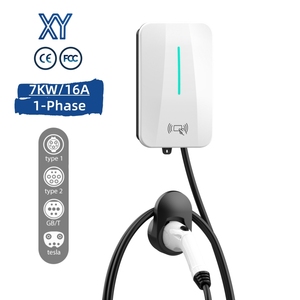 Estación <span class=keywords><strong>de</strong></span> Carga Inteligente para Hogar, Lista para Enviar, OEM ODM Personalizable, 16A 7kW Tipo 2 IEC 62196, Nueva Caja <span class=keywords><strong>de</strong></span> Carga <span class=keywords><strong>de</strong></span> Pared para Vehículos Eléctricos - Product Image 1