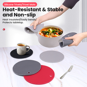 Sous-plats en silicone résistants à la chaleur, antidérapants, supports pour cuillères, dessous de plat, avec logo personnalisé - Product Image 4