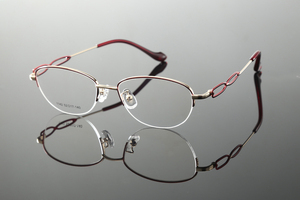 Ôn Châu Bán Buôn Full Rim Tím Kim Loại Kính Khung Đối Với Phụ Nữ Mẫu Khung Quang Học Ý Thiết Kế - Product Image 6