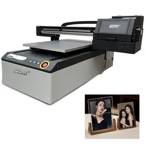 60Cm * 90Cm Uv Flatbed Printers Drie Twee I3200 Xp600 Printkop Flatbed Uv 6090 Printer Drukmachine