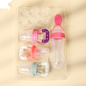 Alimentador de alimentos <span class=keywords><strong>para</strong></span> bebés de silicona sin BPA, cuchara dispensadora de alimentos de 3 oz <span class=keywords><strong>para</strong></span> niños y niñas, <span class=keywords><strong>cucharas</strong></span> de alimentación <span class=keywords><strong>para</strong></span> apretar, suministros <span class=keywords><strong>para</strong></span> bebés - Product Image 1