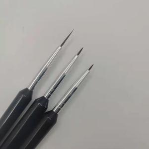 Lot de 3 pinceaux à ongles noirs pour nail art, dessin floral, peinture, liner et traçage, avec manche en plastique et fibres synthétiques, pour manucure - Product Image 4